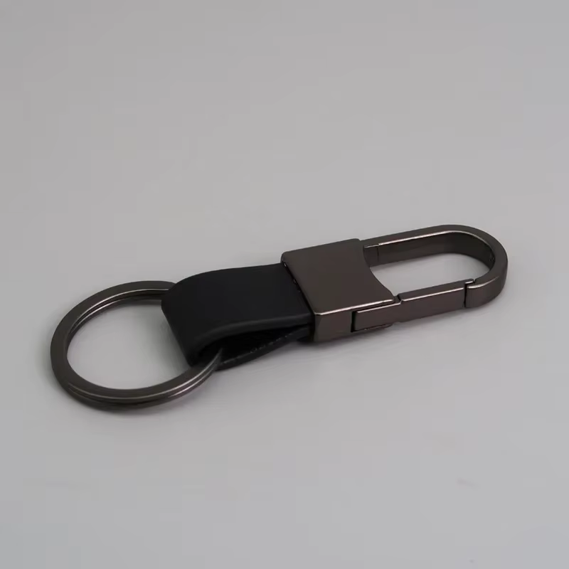 Porte-clés de voiture de luxe en cuir véritable, boucle de couleur Pure, accessoires de voiture, acc