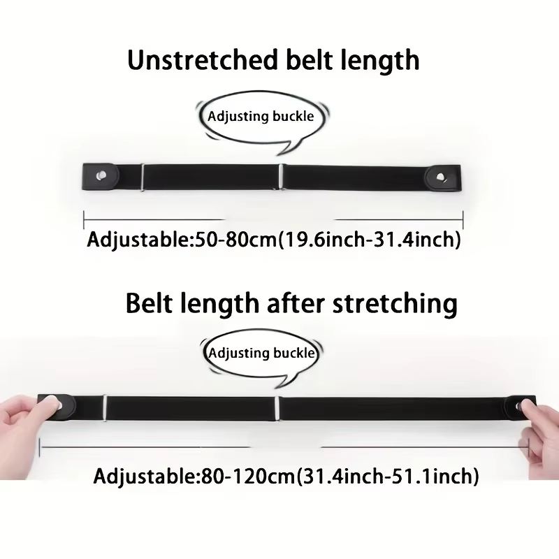 Ceinture sans boucle pour pantalons en Jean, robes, ceinture de taille élastique extensible sans bou