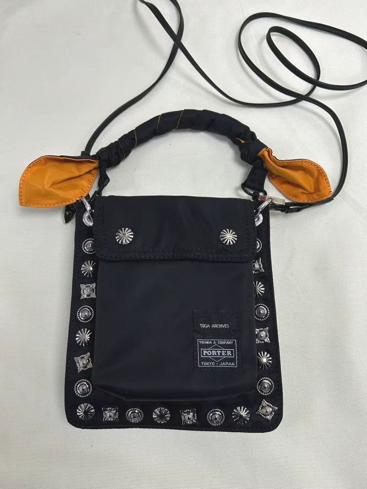 Sac messager multifonction classique Porter Soft Stud, petit sac bandoulière pour homme, sac de voya
