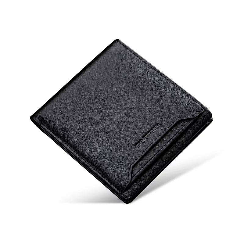 Portefeuille multifonctionnel en cuir pour hommes, porte-cartes, sac d'argent, style court à la mode