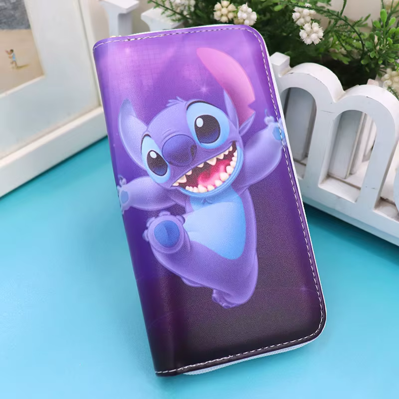 Sac à monnaie de dessin animé Disney, joli portefeuille en Pu pour filles et garçons, porte-cartes p