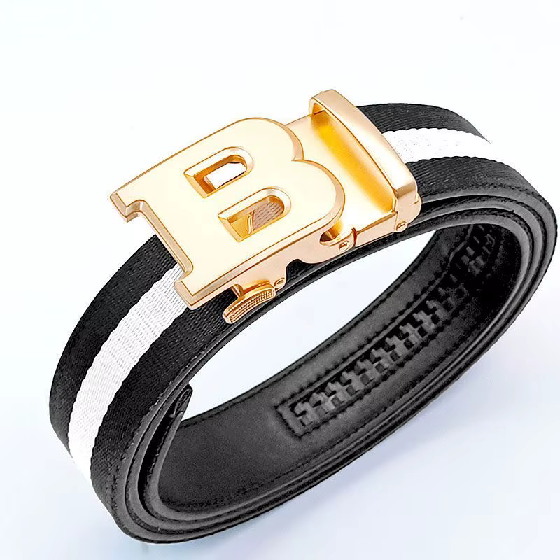 Ceinture pour hommes de haute qualité marque de luxe concepteur célèbre toile ceinture en cuir pour