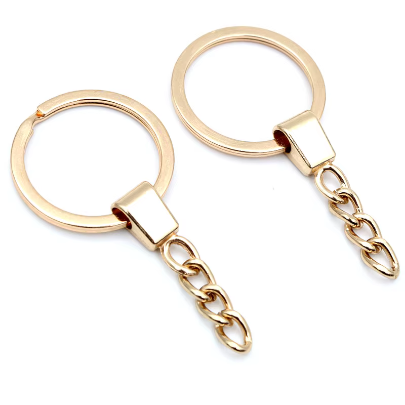 10pcs trousseau accessoires 30mm anneau avec 50mm longue chaîne porte-clés porte-clés bricolage fabr