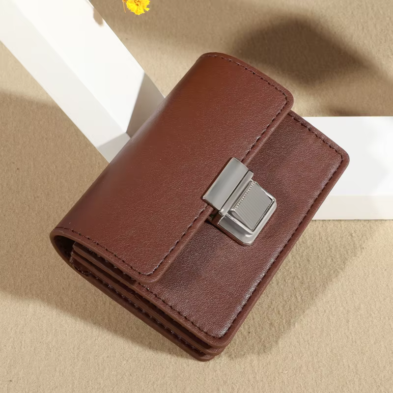 Portefeuilles en cuir PU pour femmes, porte-monnaie court à carreaux, porte-cartes, mode femme, bouc
