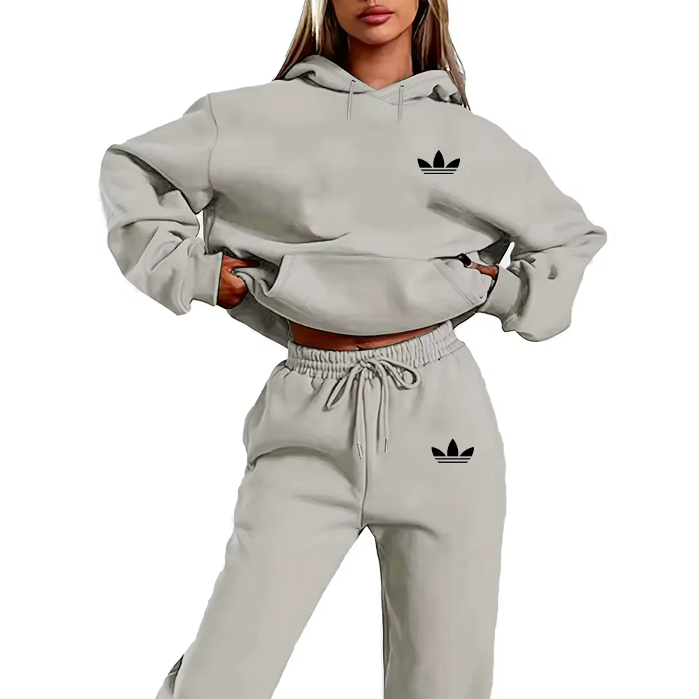 Ensemble sweat à capuche avec lettres imprimées pour femmes, vêtements Hip Hop de rue décontractés,