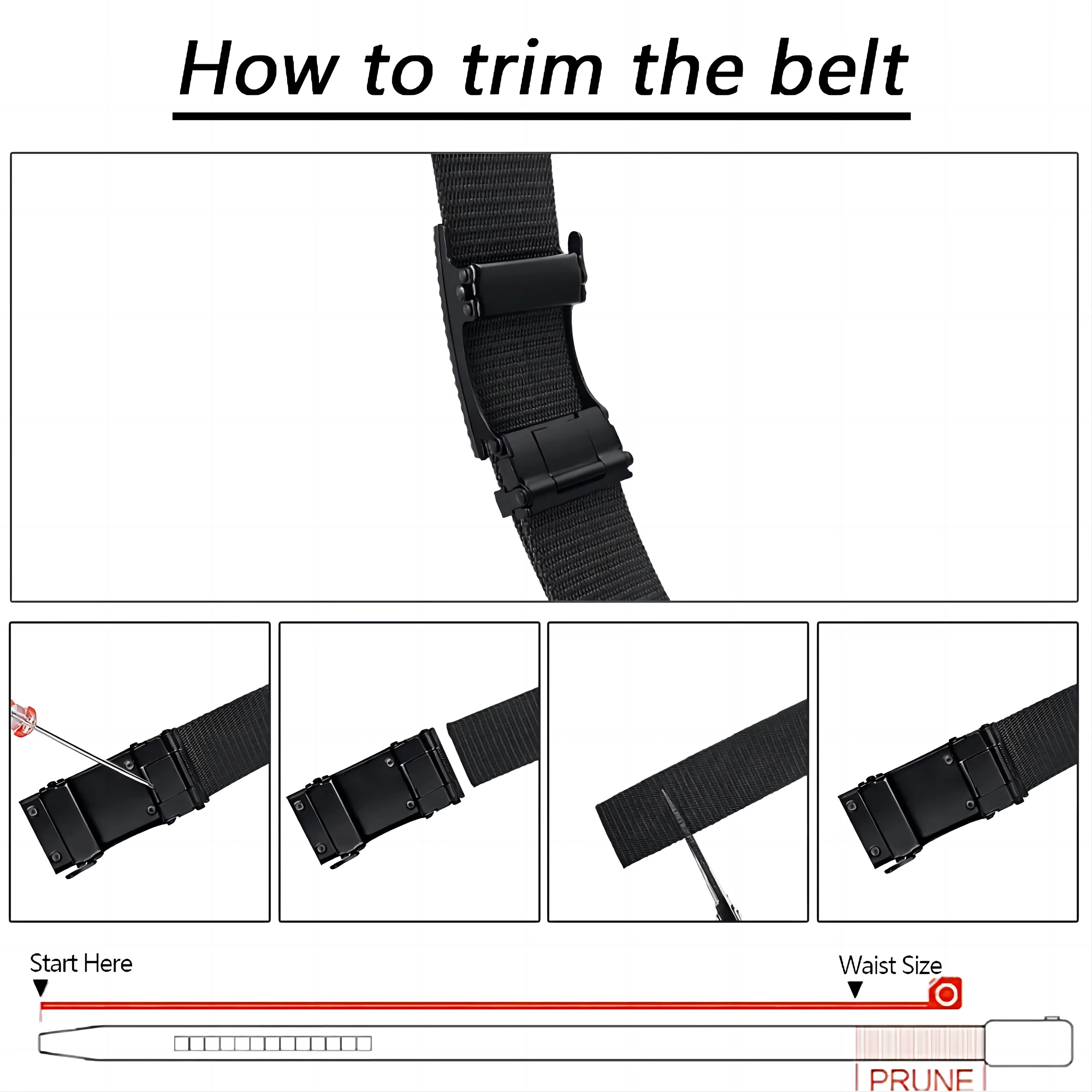 Ceinture de sport en toile automatique pour hommes, sangle en nylon, sangle en métal, travail en ple