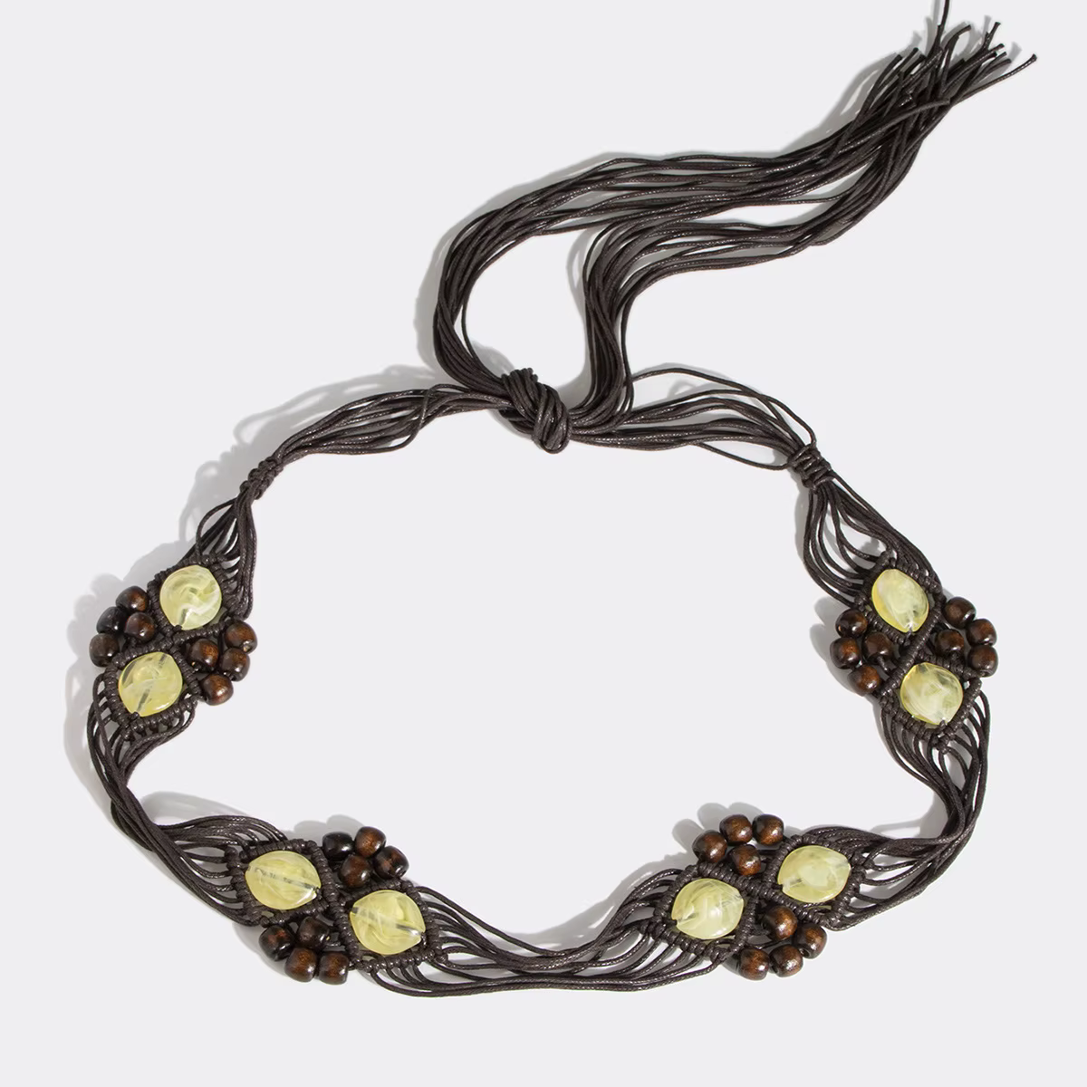 Ceinture à nœud tissé en perles de résine bohème, corde de taille pour arc de triomphe féminin de St