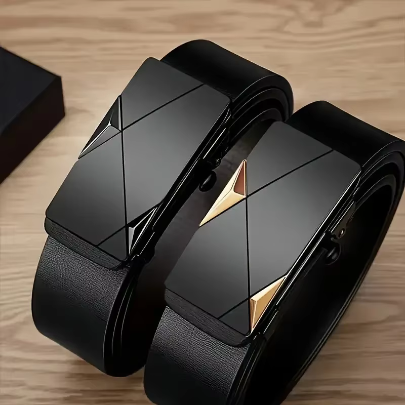 Ceinture élégante en cuir PU pour hommes – Ceintures à la mode pour la vie quotidienne, les loisirs,