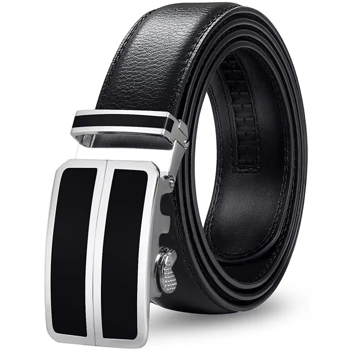 Plyesxale-Ceinture habillée en cuir véritable pour homme, cuir de vachette, automatique, strucformel