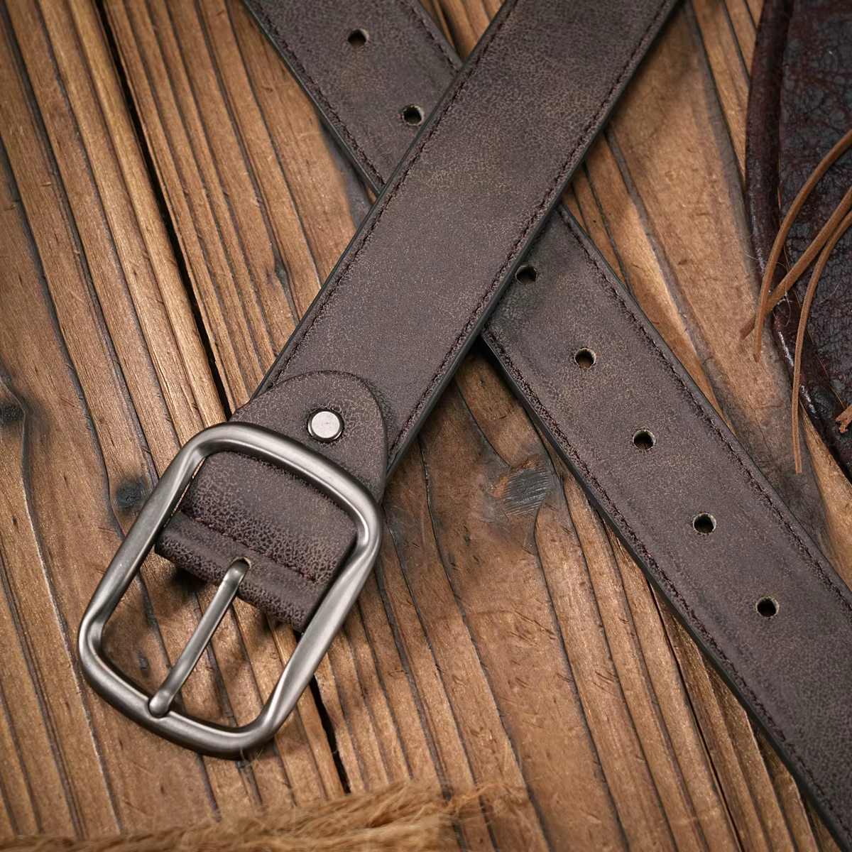 Hommes - Femmes - Western Denim - cuir pu - Ceinture - Jeans vintage avec boucle sculptée ceinture m