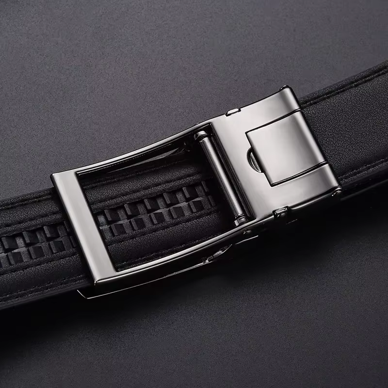 Ceinture à clic pour hommes, marque de luxe de styliste, ceintures en cuir véritable pour jeans, bou