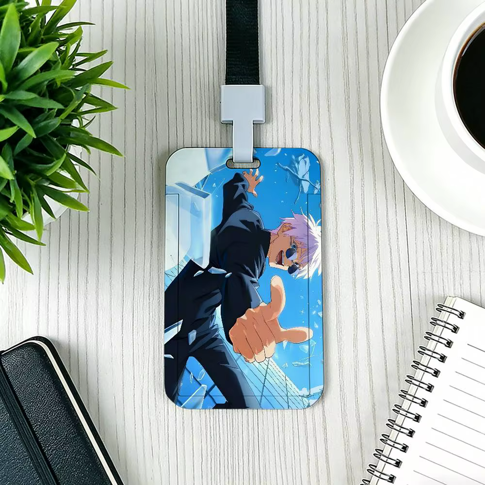 Porte-cartes Anime G-Gojo Satoru, étui pour carte d'employé, cordon de cou, porte-badge professionne