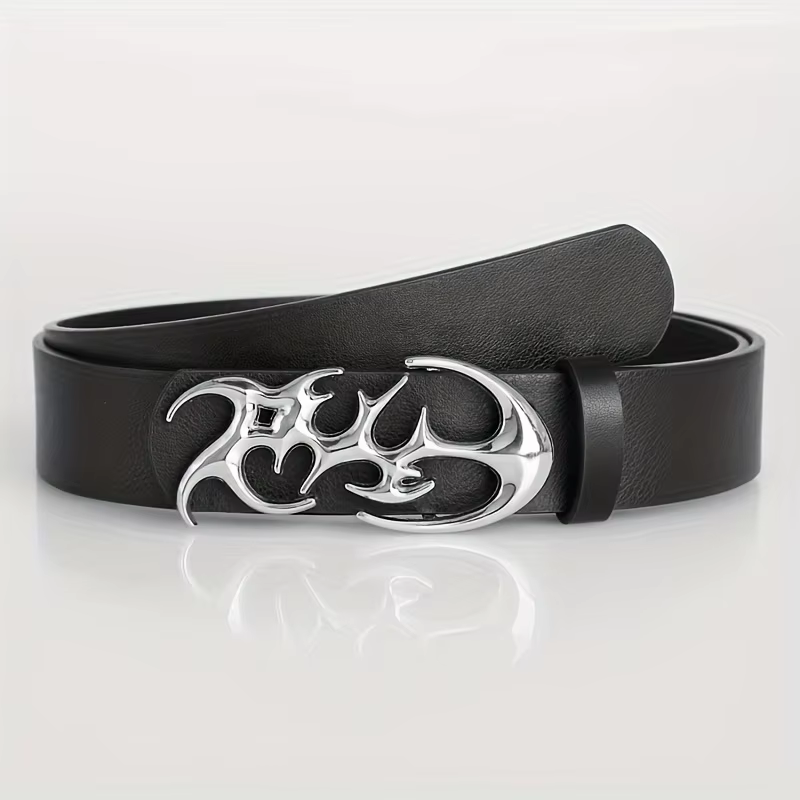 Ceinture Punk à boucle d'aiguille en alliage géométrique pour hommes et femmes, accessoire tendance 