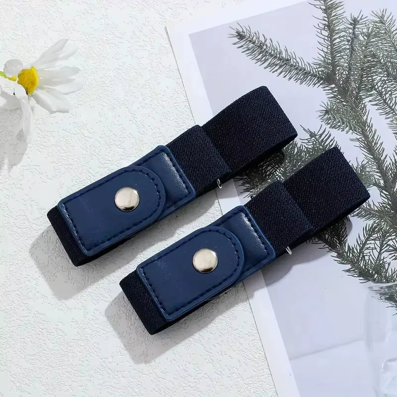 2 pièces/ensemble sans boucle ceinture élastique pour femmes hommes unisexe ceinture extensible pour