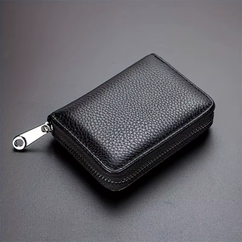 Mini portefeuille multi-cartes classique minimaliste pour homme, porte-monnaie pour femme avec bloca