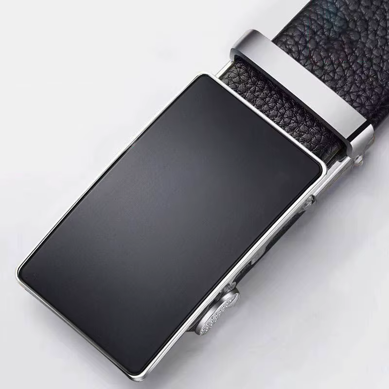 Ceinture en cuir de vache, ceinture en cuir pour hommes, boucle automatique, couche supérieure pour