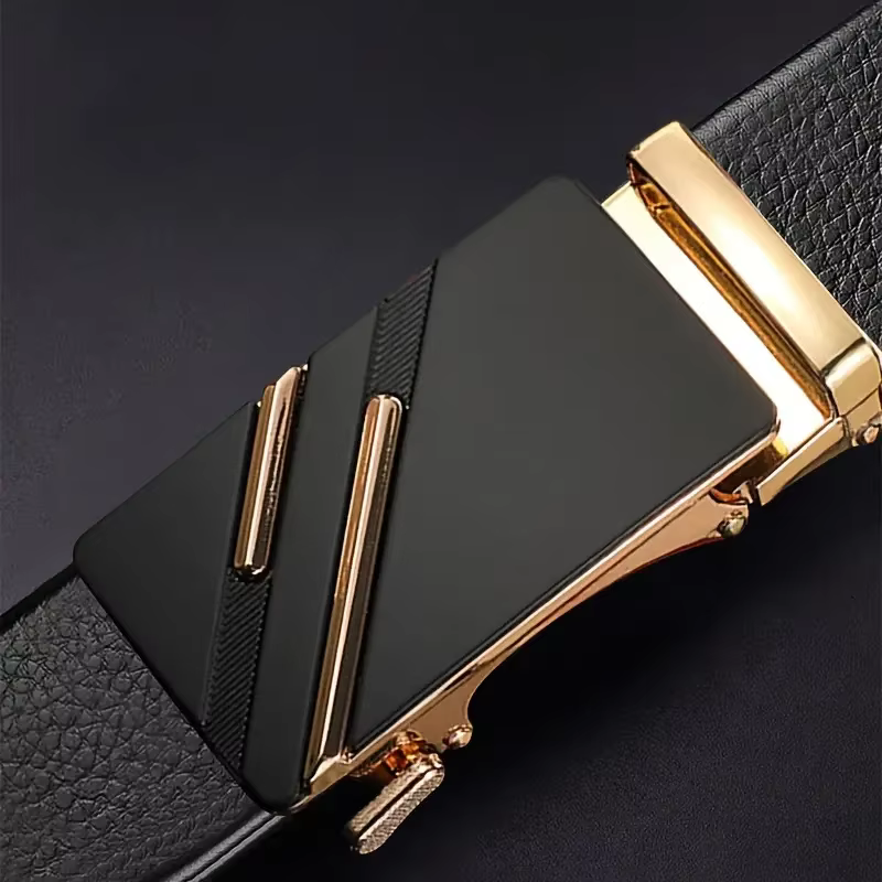 Hommes ceinture en cuir ceinture en alliage de métal boucle automatique marque de luxe Design ceintu