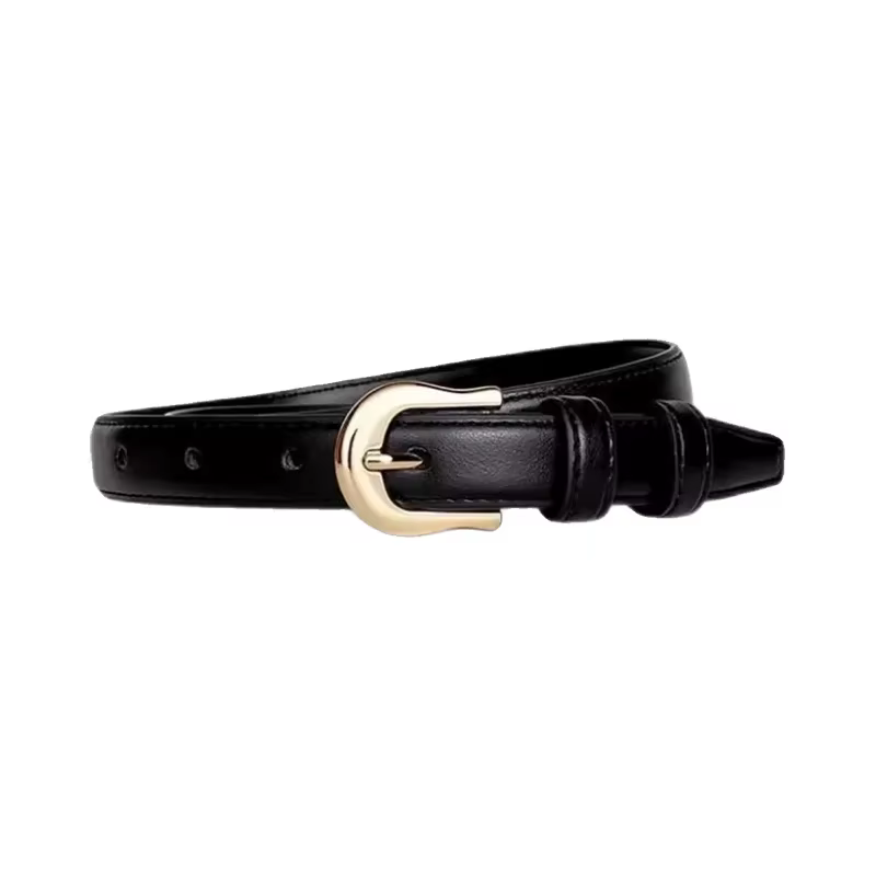 Ceinture d'été marron avec pantalon occidental assorti, Simple et polyvalente, nouvelle décoration à