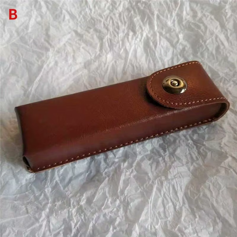 Étui à lunettes presbytes en cuir classique pour hommes et femmes, boîte à lunettes élégante en cuir