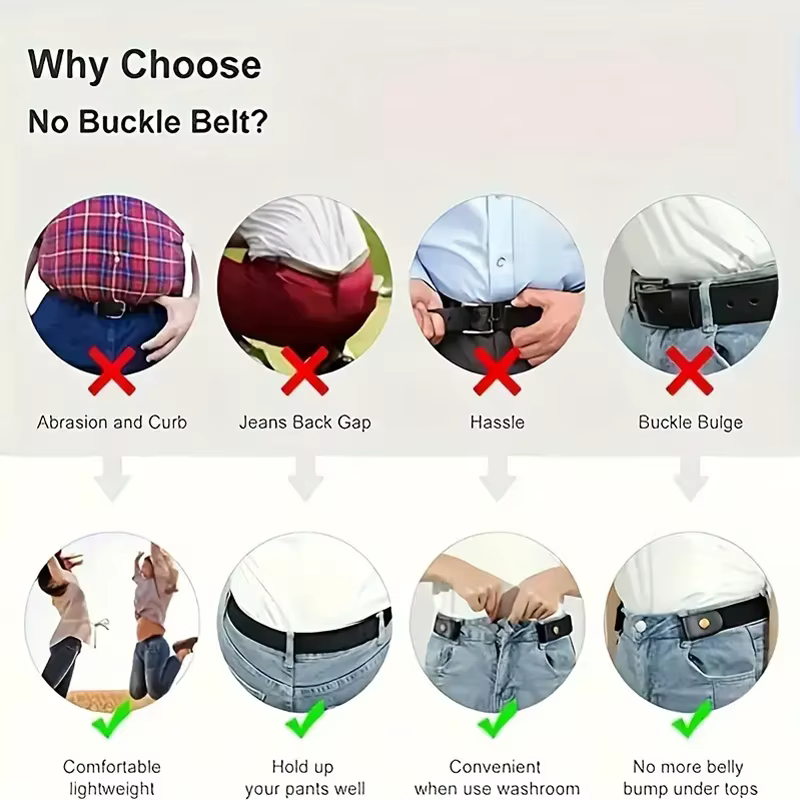 Ceinture élastique Invisible sans trace, ceinture pour femmes, pantalons en jean, ceinture élastique