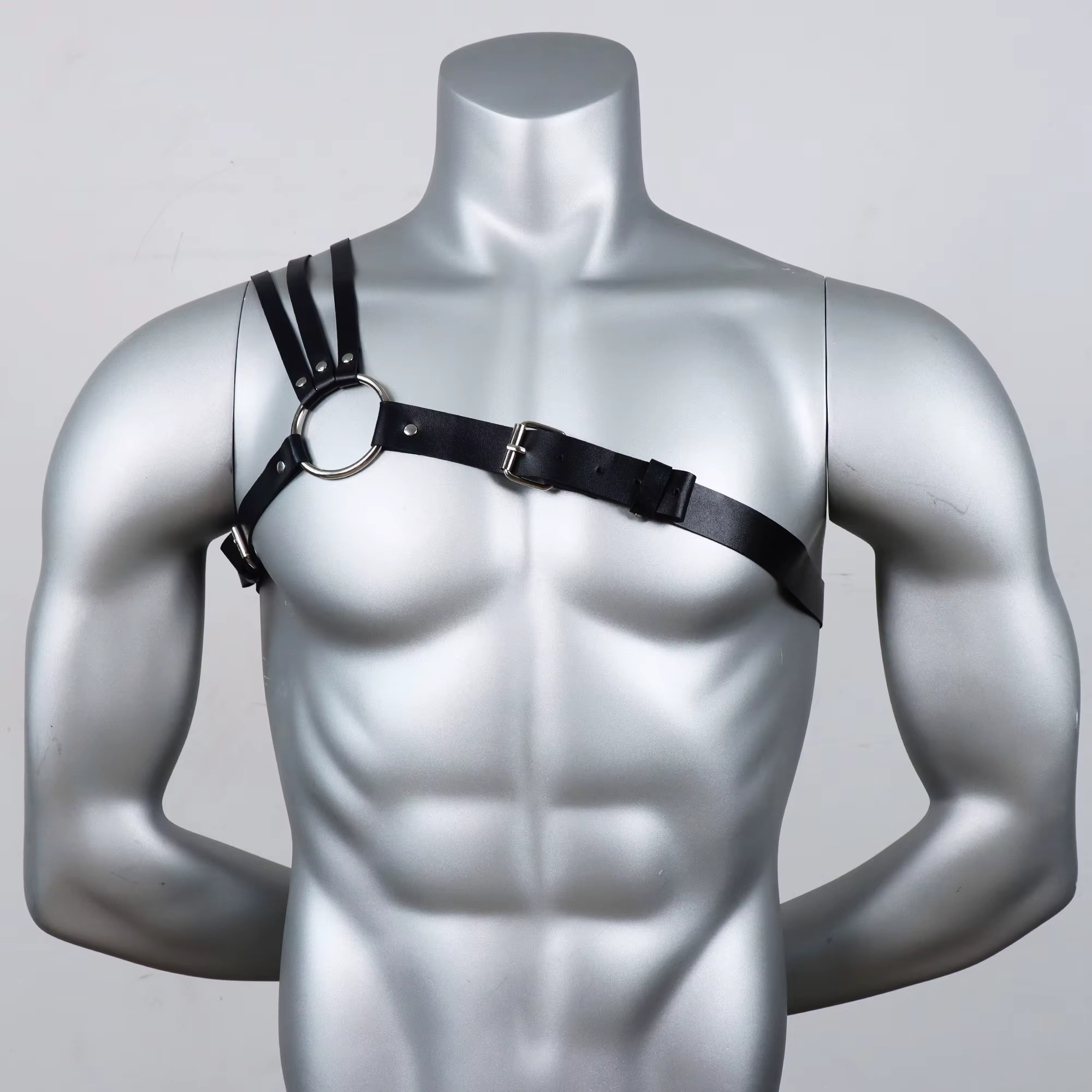 Ceinture punk pour homme - Accessoire de chemise formelle réglable, pour tenue gothique, Saint-Valen