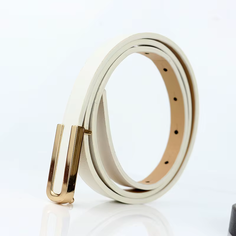 Ceintures pour femmes, ceinture fine en cuir PU avec boucle minimaliste, ceinture pour jeans, robes,