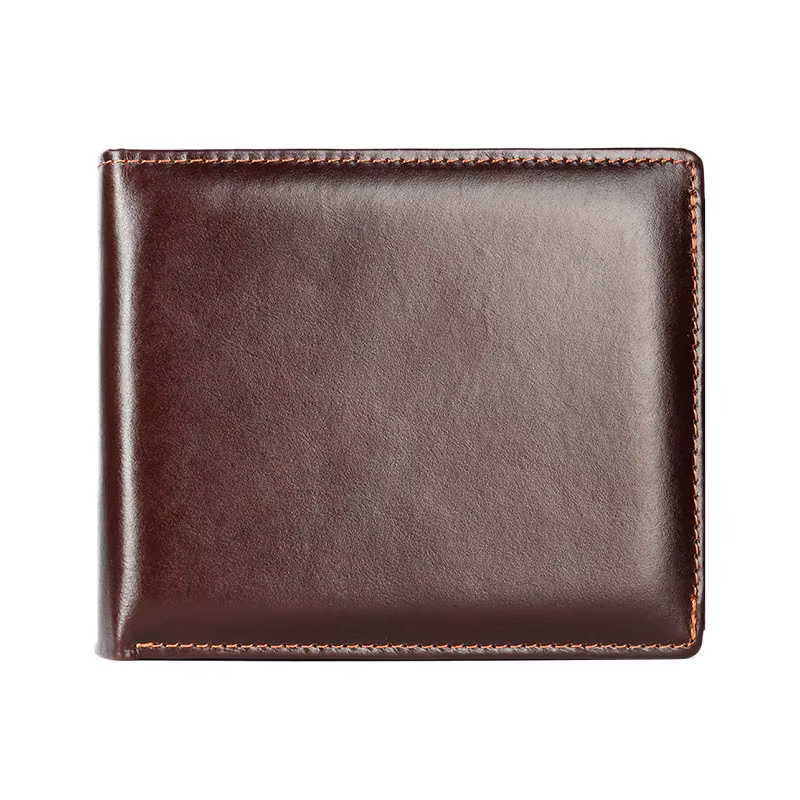 Portefeuille en cuir véritable à trois volets pour hommes et femmes, avec plusieurs emplacements pou