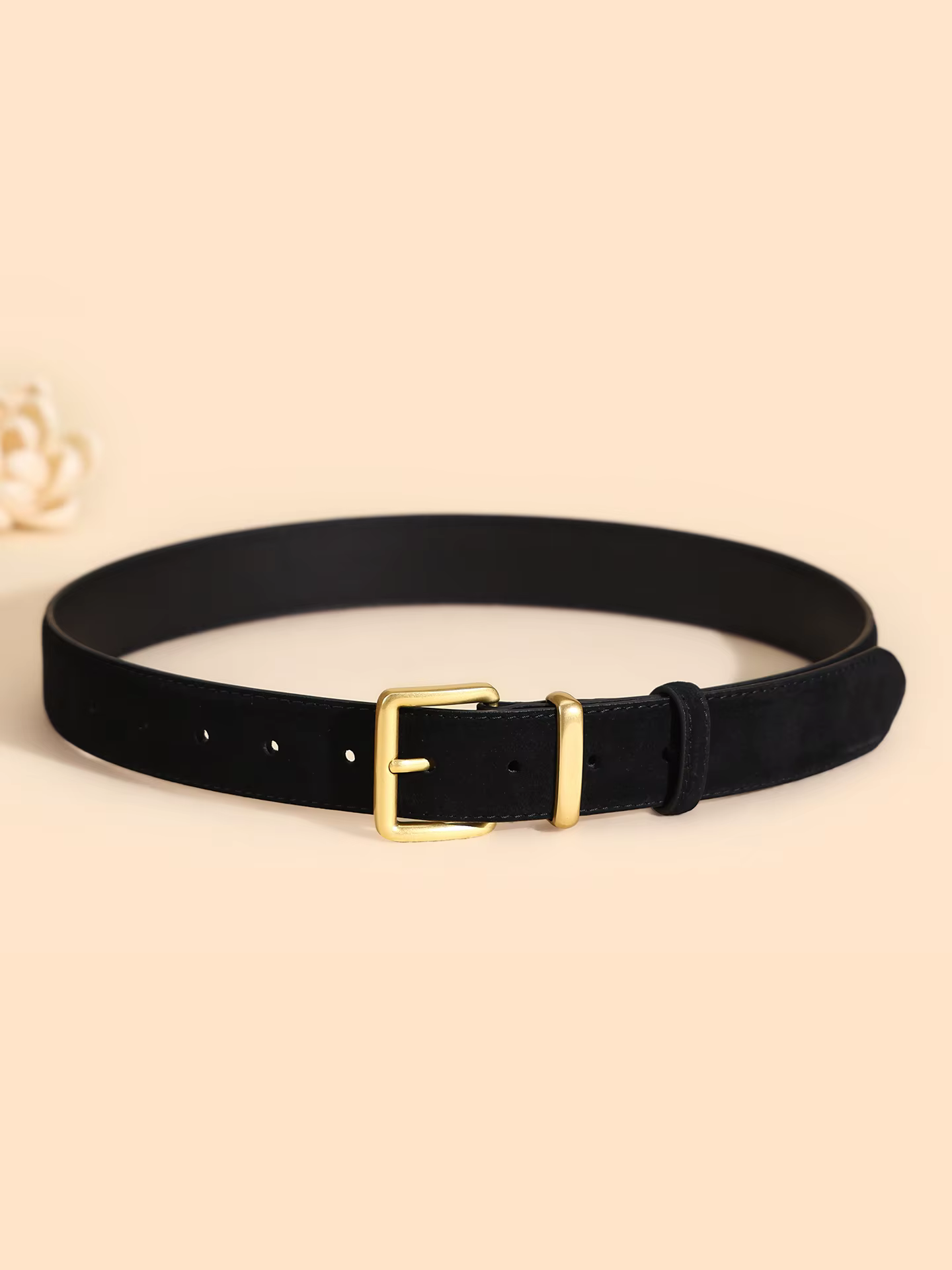 Ceinture de luxe en cuir suédé pour femme, avec boucle ardillon dorée, large, pour robes, jeans et t