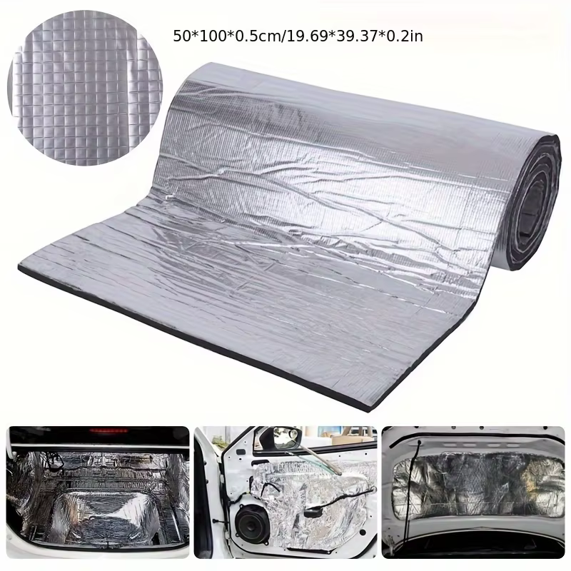 Mousse d'isolation thermique et acoustique automobile, feuille d'aluminium autocollante, coussinets 