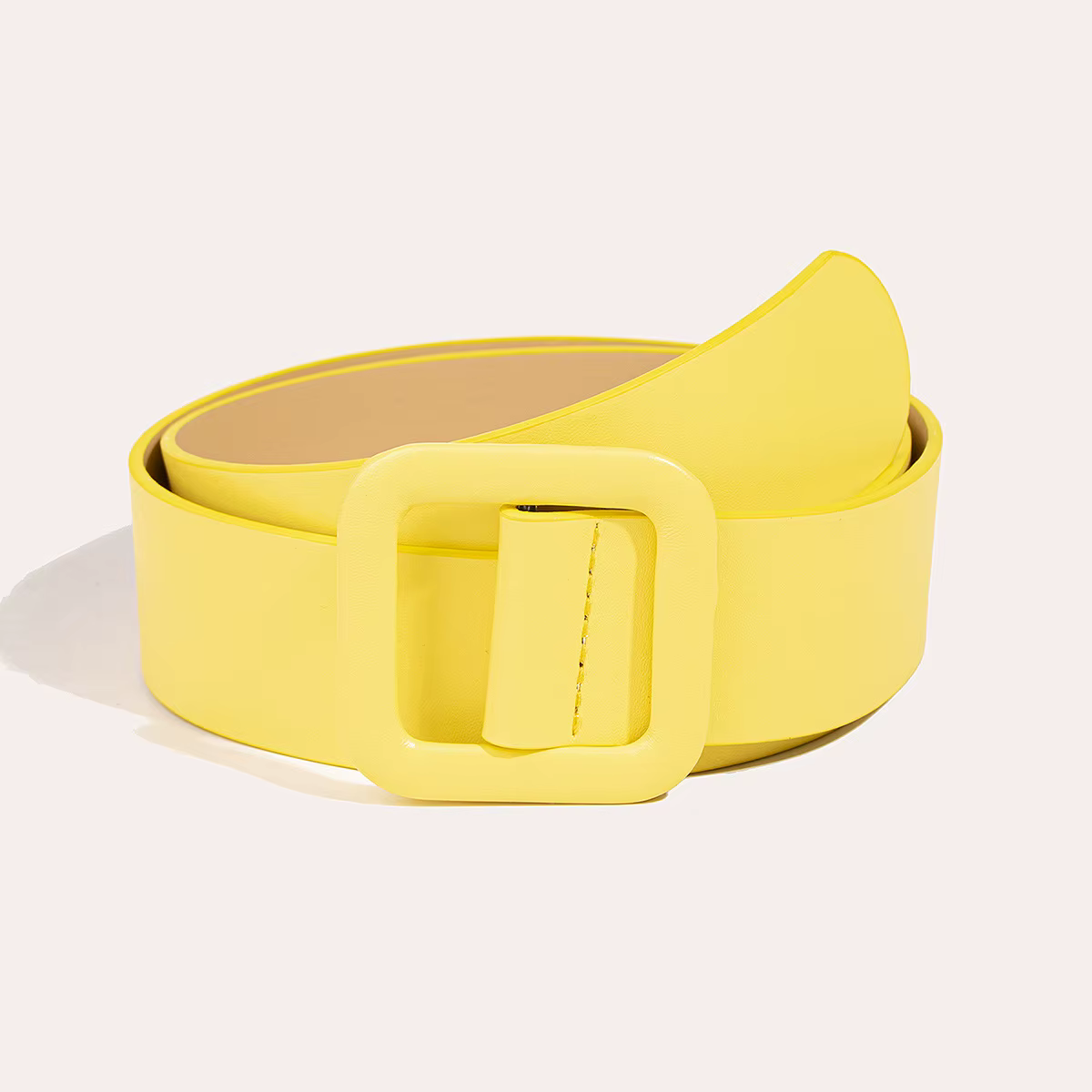 Ceinture à boucle carrée simple, tendance et polyvalente, style coréen, ceinture tendance pour tous 