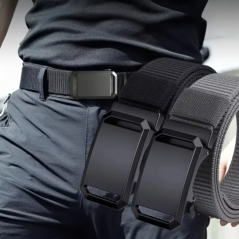 Nouvelle ceinture à boucle automatique, vêtements de travail tactiques en toile, pantalons d'entraîn
