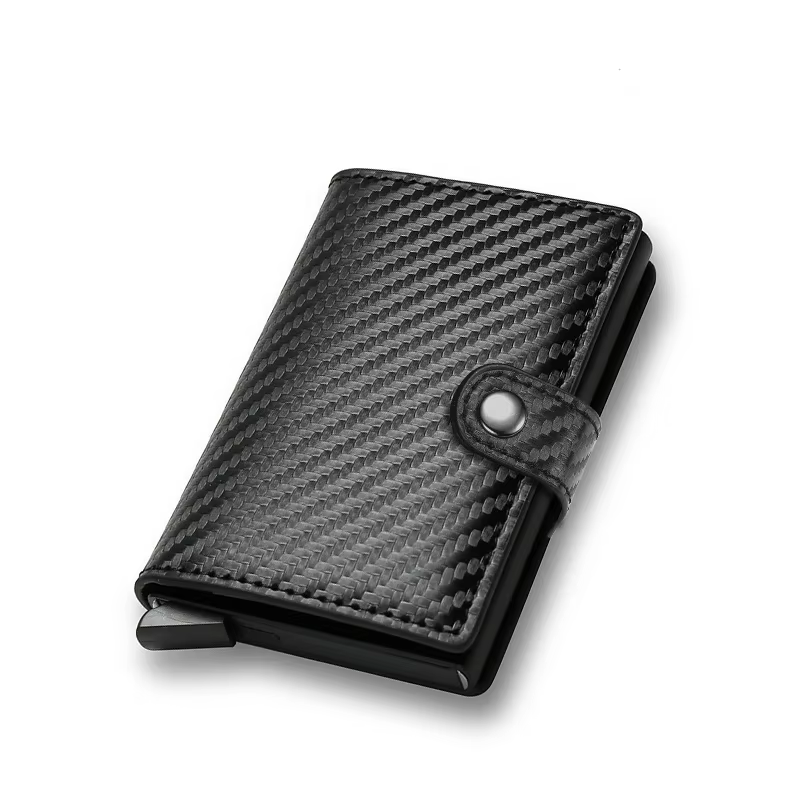 DIENQI-Porte-cartes de crédit en cuir marron pour hommes, portefeuilles anti-RFID, étui de luxe, pet