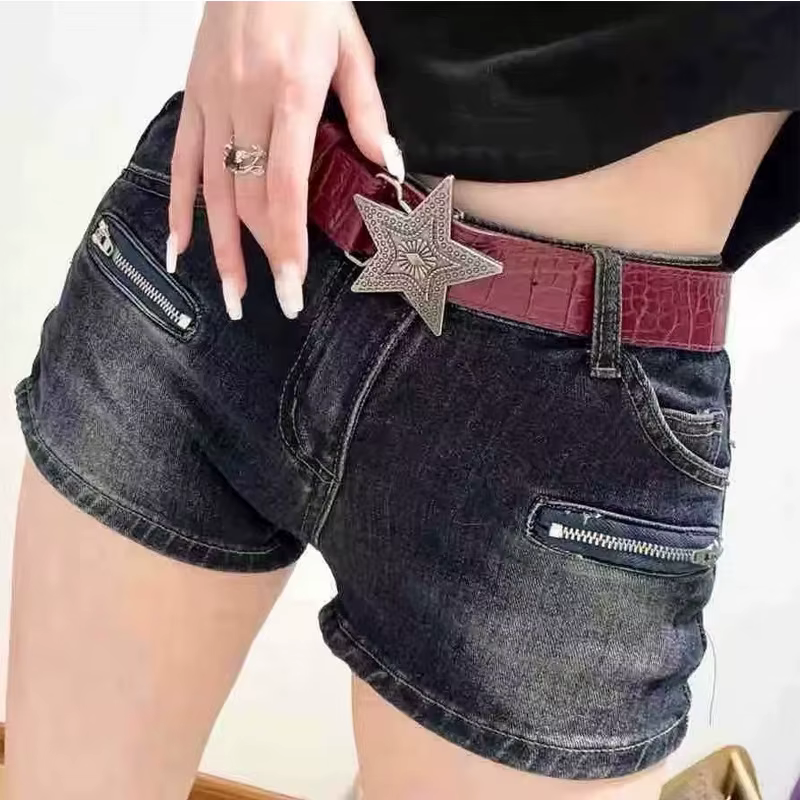 Ceinture rétro Hip-hop pour femmes, largeur 3.3cm, gothique, Punk, boucle étoile à cinq branches, ce