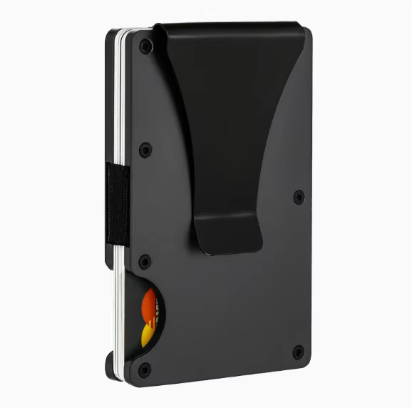 Portefeuille HOMEFISH pour hommes, minimaliste, fin, porte-cartes de crédit RFID et pince à billets,