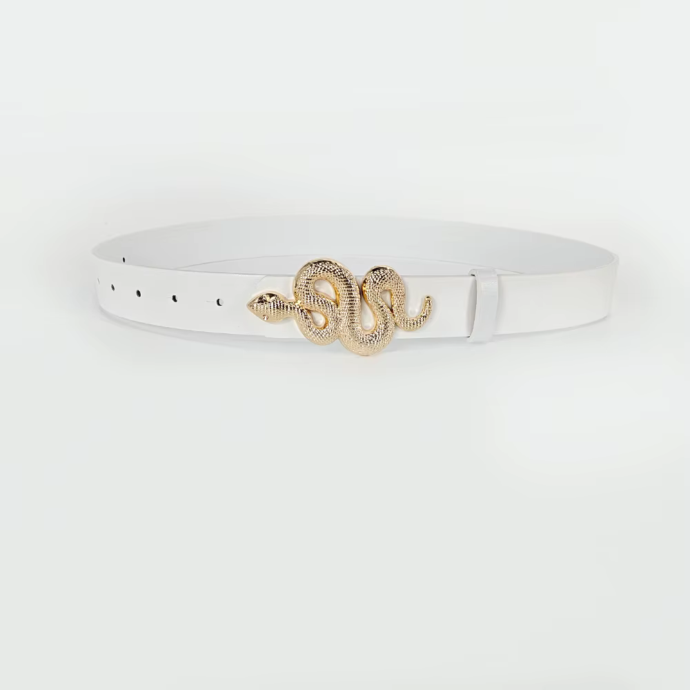 Offre spéciale nouvelle mode boucle de ceinture serpent avec ceinture en cuir PU pour les femmes rob