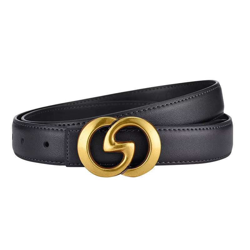 Ceinture polyvalente à double anneau pour femme, style Instagram tendance, ceinture haut de gamme et
