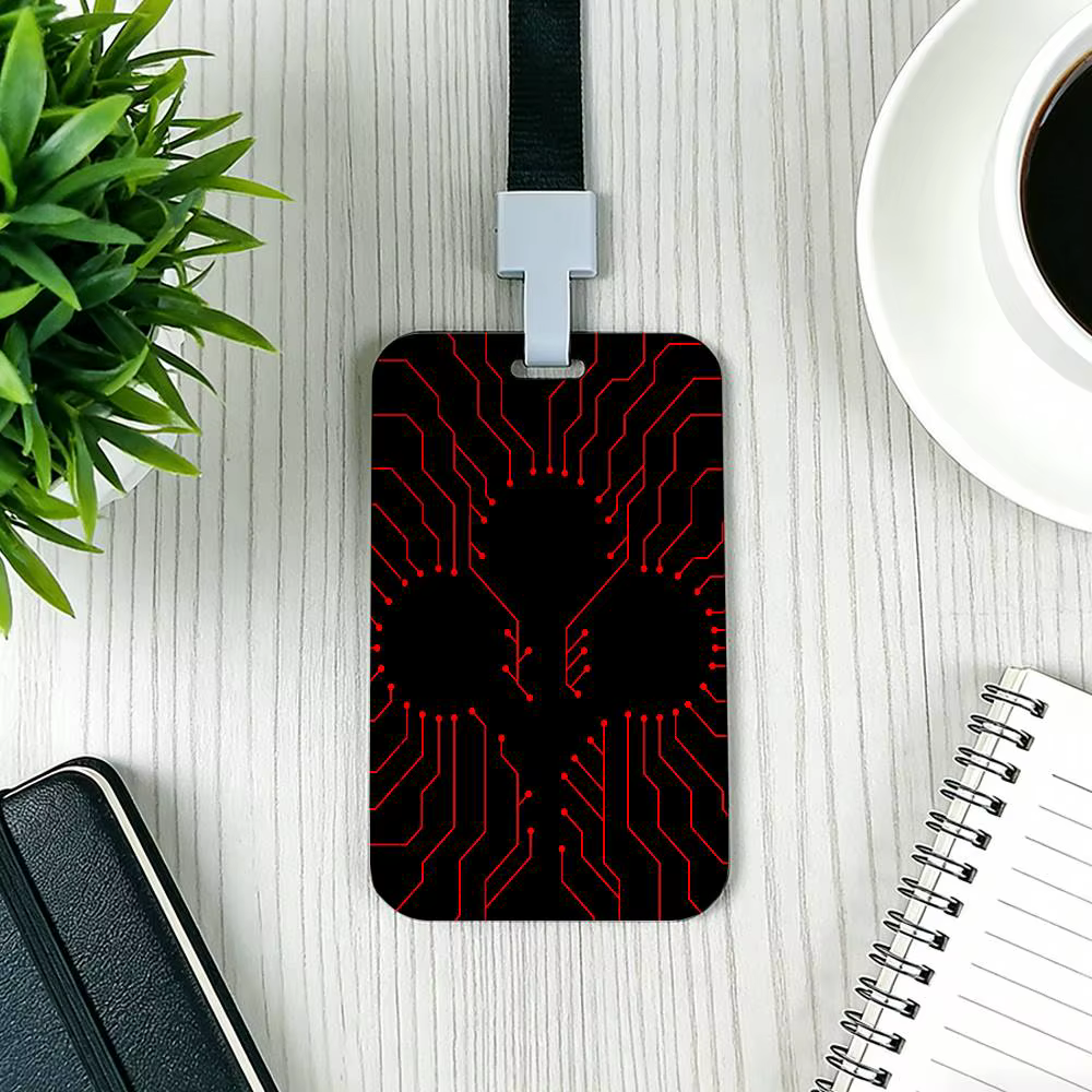 Porte-cartes A-Arasaka tendance, étui pour carte d'employé, cordon de cou, porte-badge professionnel