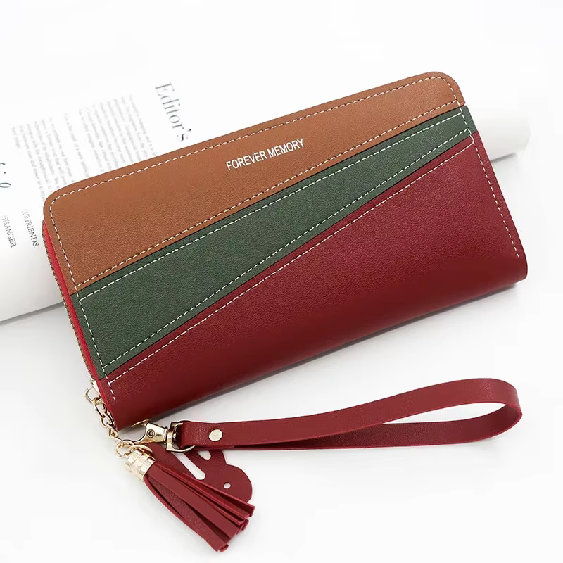 Portefeuille de luxe gravé pour femmes, Long porte-monnaie avec nom personnalisé, joli porte-carte e