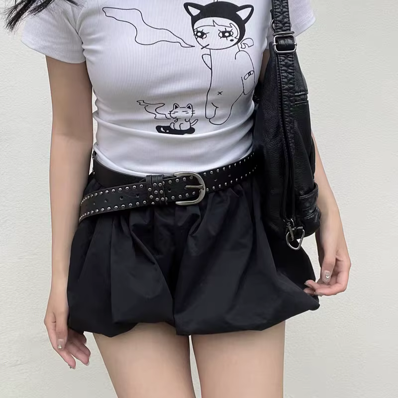 Ceinture en cuir cloutée avec boucle D, ceintures de taille Punk pour femmes, ceinture bleue de luxe