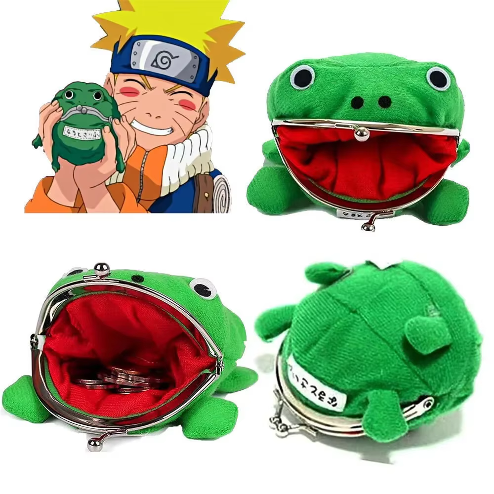 Porte-monnaie Anime Naraa Frog pour hommes et femmes, accessoires de jeu, portefeuille en peluche, c