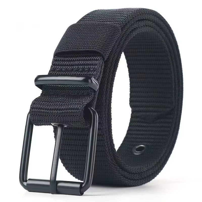 Ceinture pour hommes toile poreuse boucle ardillon ceinture en cuir ceinture de sport de plein air c