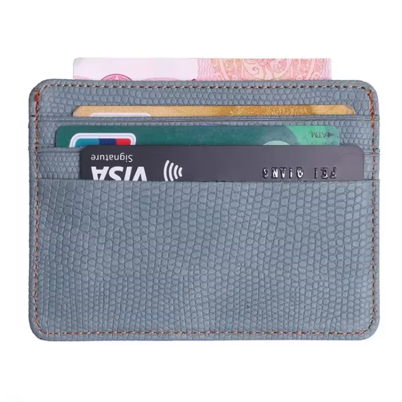 Portefeuille de cartes Portable à motif Double face, porte-cartes d'identité pour femmes et hommes, 
