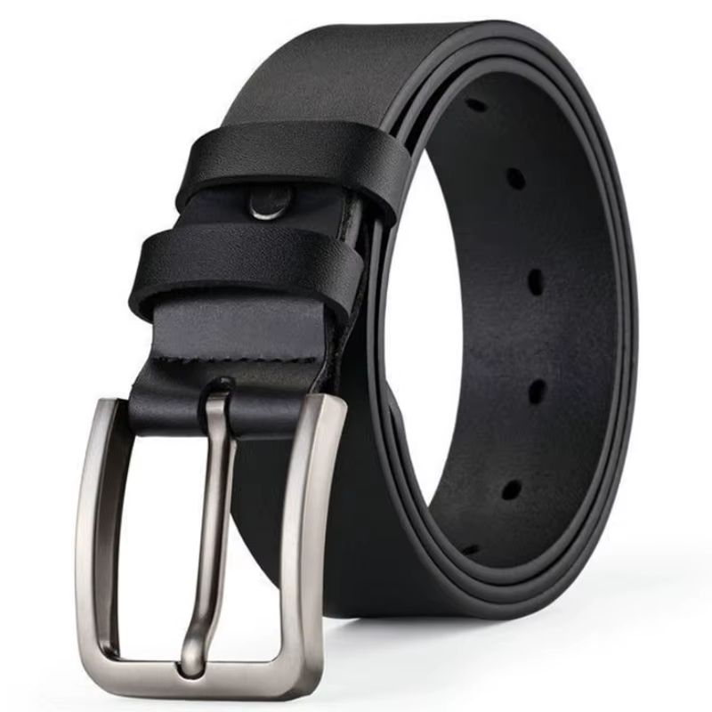 Ceintures à boucle ardillon carrée en alliage pour hommes, nouvelle collection d'affaires et de lois