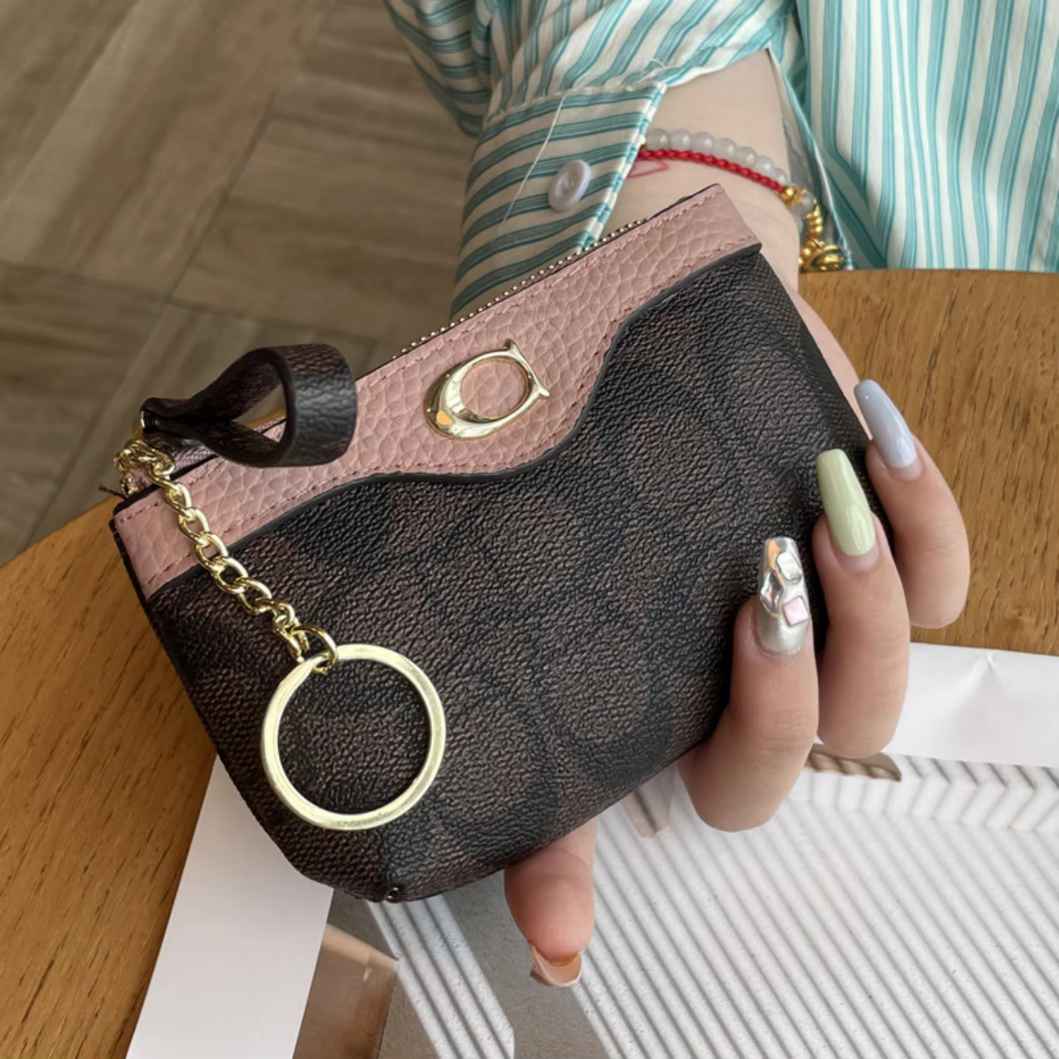 Nouveau Portefeuille Classique 2026 à Motif Floral, Mini Portefeuille Femme, Petit Sac à Monnaie, Po
