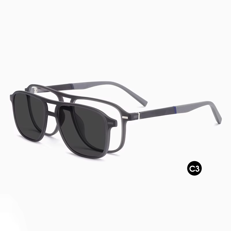 Ceofy Hommes Lunettes Cadre Optique De Mode Soleil Clip Sur Polarized Marque Conception Conduite Lun