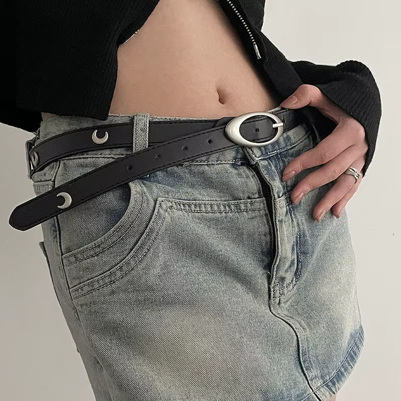 Ceinture Vintage lune étoile Punk croissant décoration Couple Y2k boucle métal gothique hommes femme
