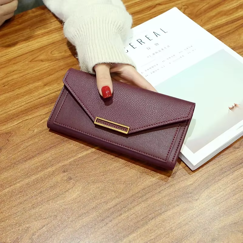 2025 nouvelle mode femmes portefeuilles en cuir moraillon portefeuille femmes longue conception sac
