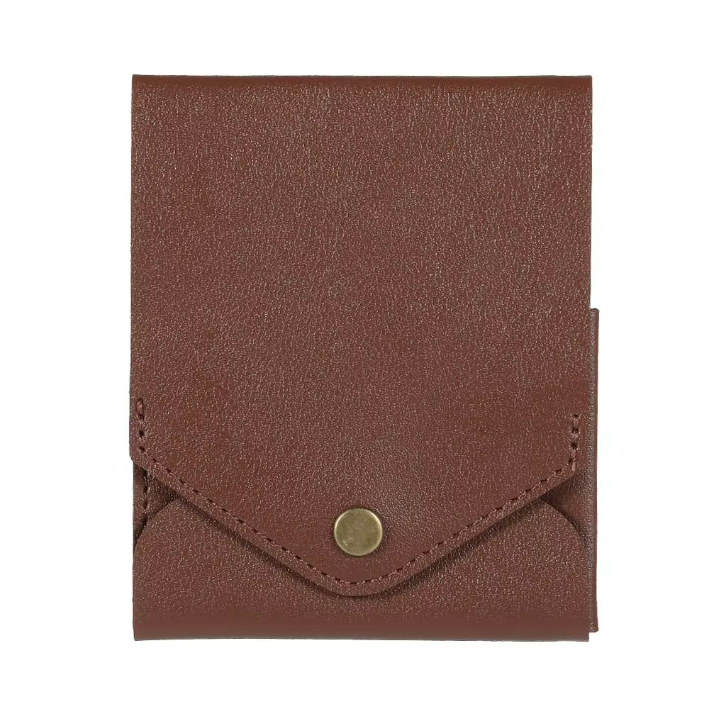 Portefeuille Compact multifonctionnel étanche en cuir PU fait à la main, fente pour stylo intégrée, 