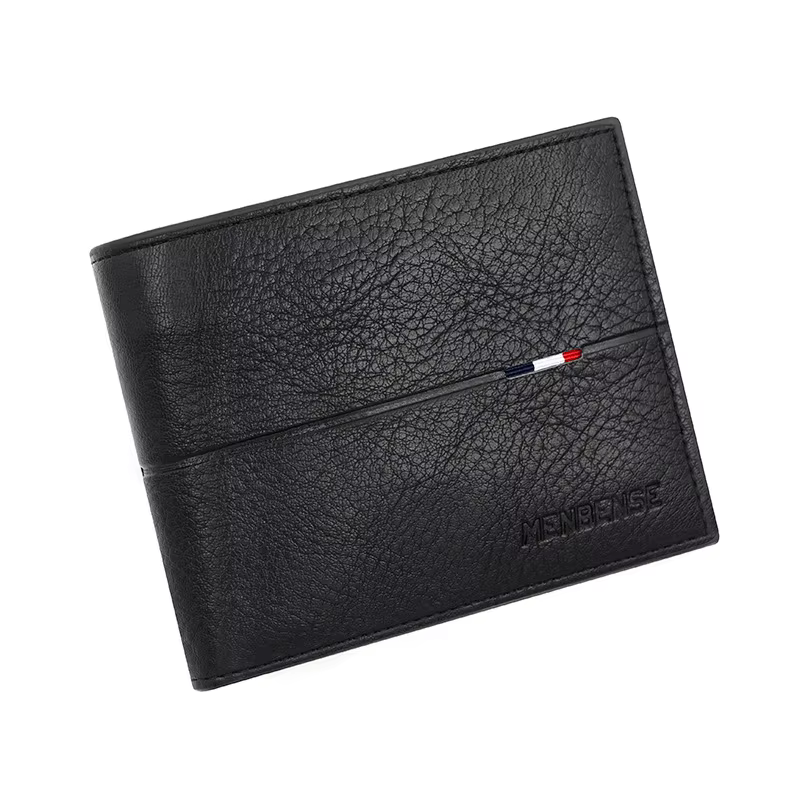 Portefeuille en cuir PU de haute qualité pour hommes, porte-cartes à fermeture éclair courte, porte-