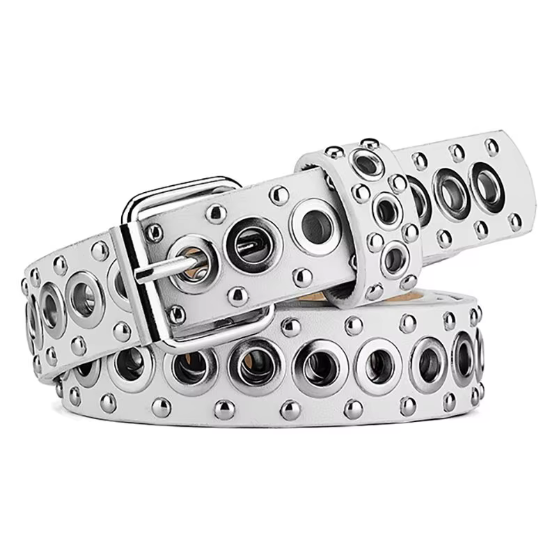Ceinture pour femmes, ceinture fine à rivets à la mode, ceinture à boucle personnalisée, tendance st